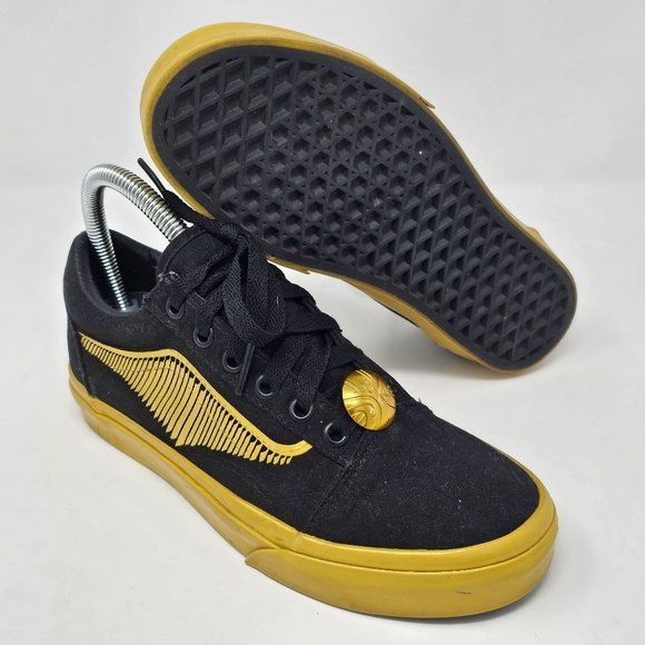 Vans Harry Potter Golden Snitch Old Skool Black Skate Mens Size 5.0 Women Size 6 - Picture 7 of 9